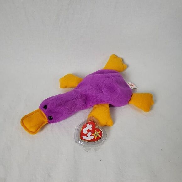 Ty Beanie Baby Retired PATTI the Magenta Platypus 1993 Mint condition - Picture 2 of 4